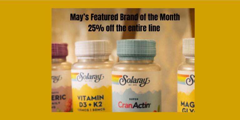 25% off all Solaray for May